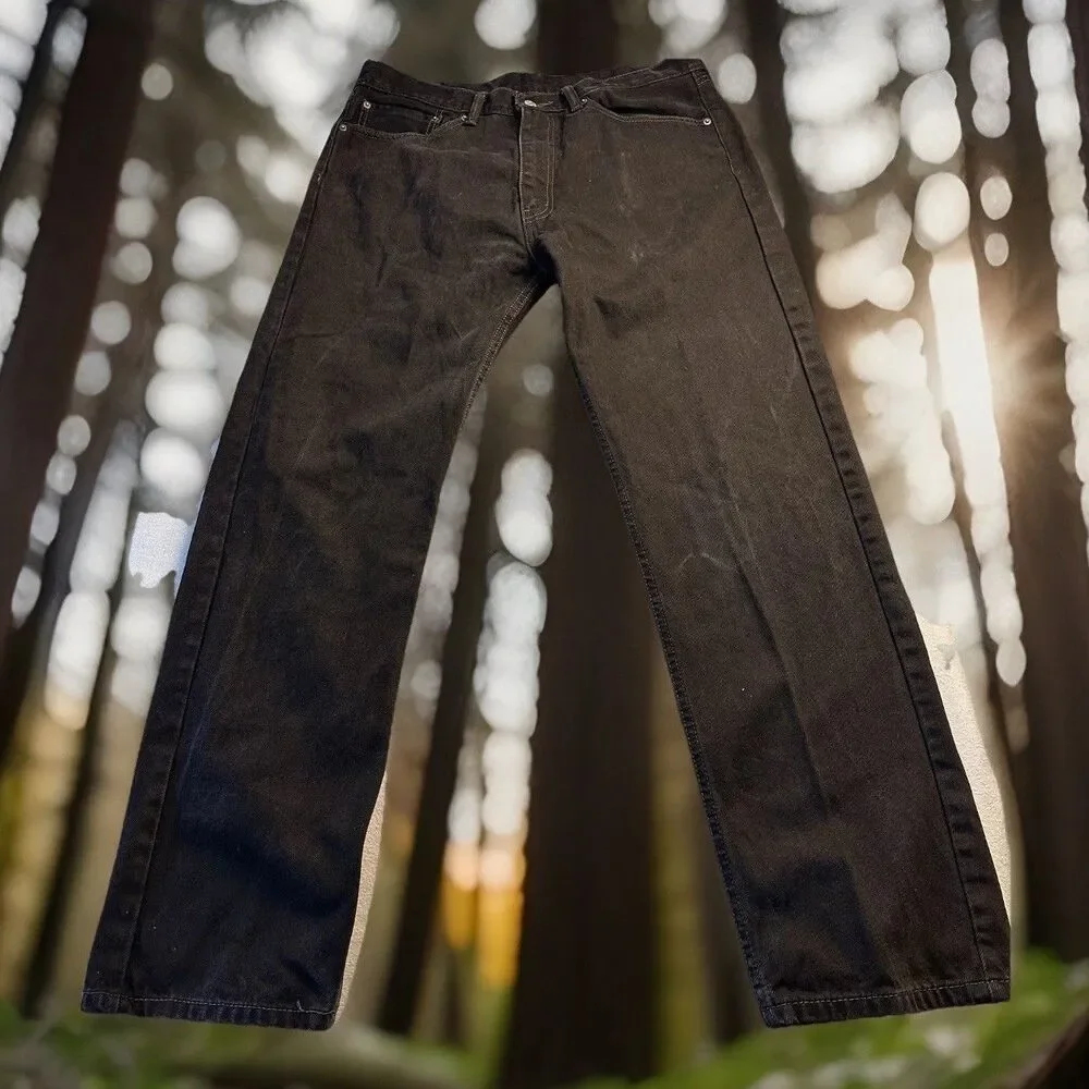 Levi's 505 Regular Fit Jeans - Black, 38x34